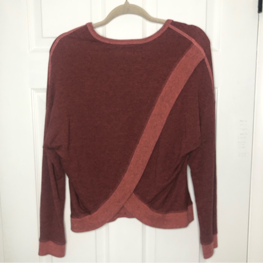 Sundry Novelty Patches Cross Back Pullover - Picture 6 of 8